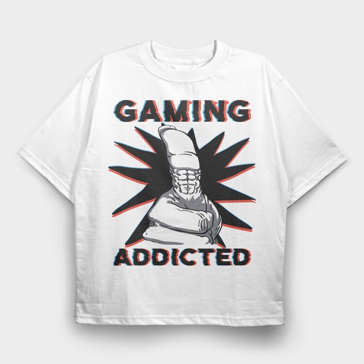 Strong Hand Funny Gamer Gaming, Tricou Oversize Barbati (Unisex)