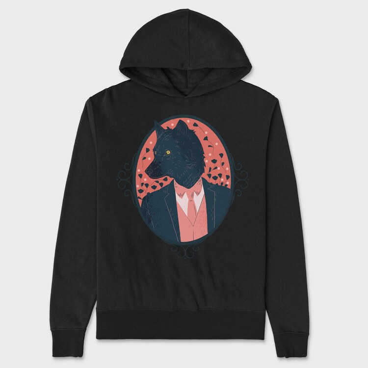 Stylish Werewolf Halloween, Hanorac Oversize Barbati (Unisex)
