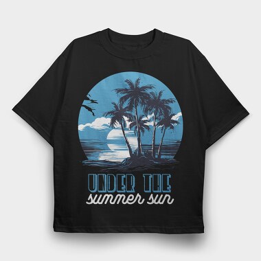 Summer Beach Multicolor Versions, Tricou Oversize Barbati (Unisex)