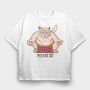 Sumo Cat, Tricou Oversize Barbati (Unisex)
