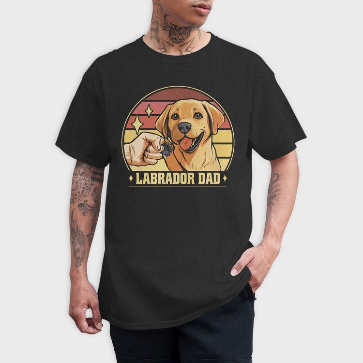 Labrador Dad Retro, Tricou Barbati (Unisex)