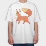 Squirrel Candy Cane, Tricou Oversize Barbati (Unisex)