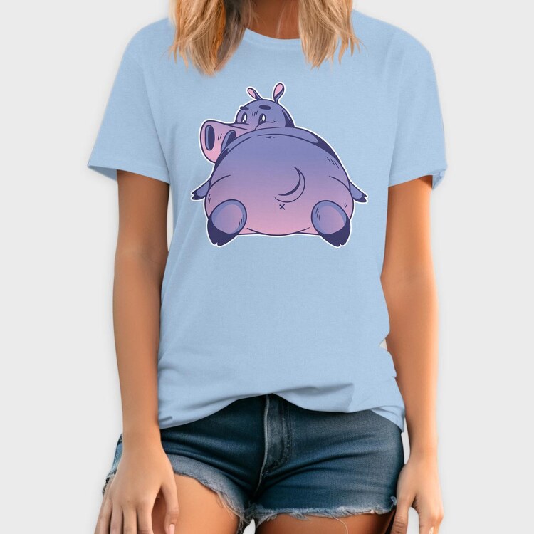 Hippo Cartoon, Tricou Barbati (Unisex)