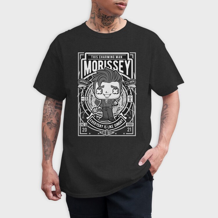 Morrissey Comic Chibi, Tricou Barbati (Unisex)