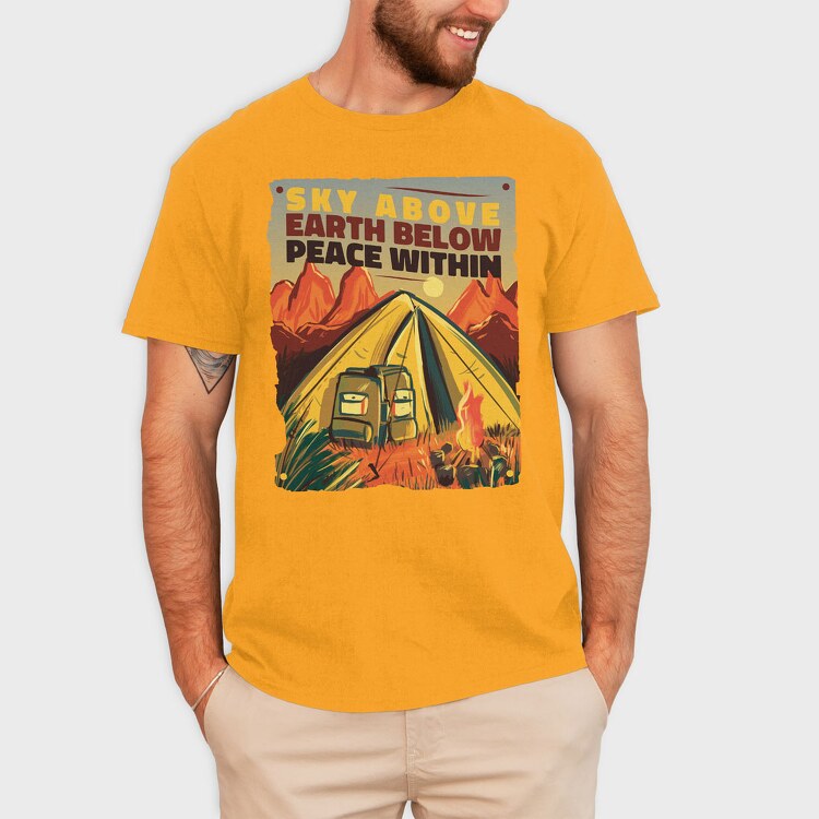 Camping Sky Above, Tricou Barbati (Unisex)