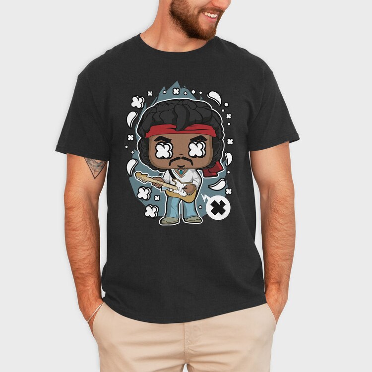 Jimi Guitar Hero, Tricou Barbati (Unisex)