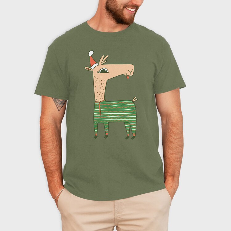Christmas Llama, Tricou Barbati (Unisex)