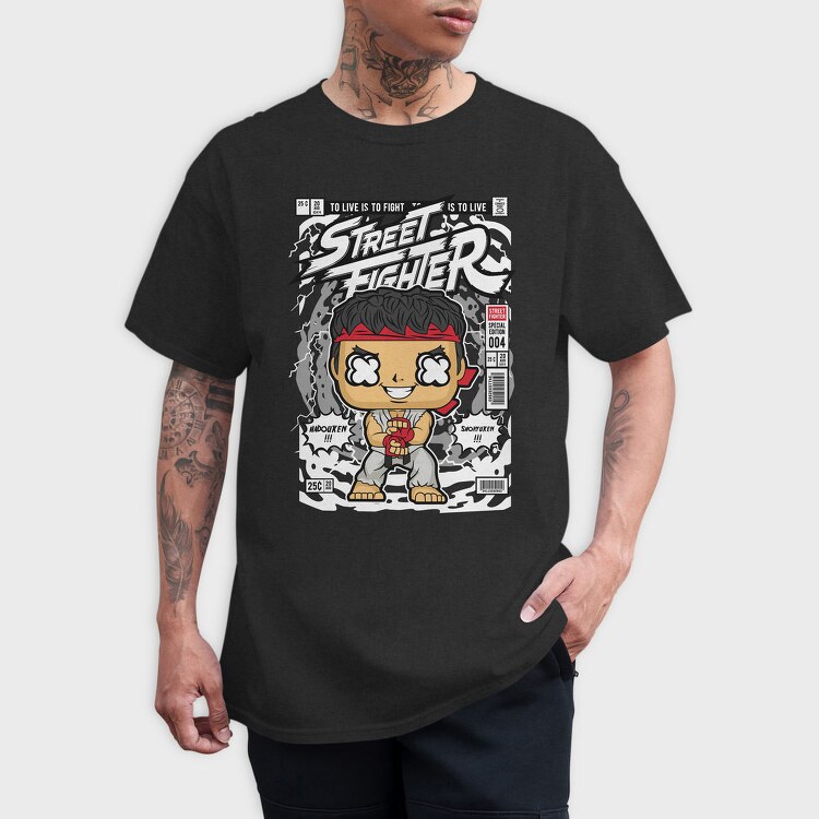 Street Fighter Pop Art, Tricou Barbati (Unisex)