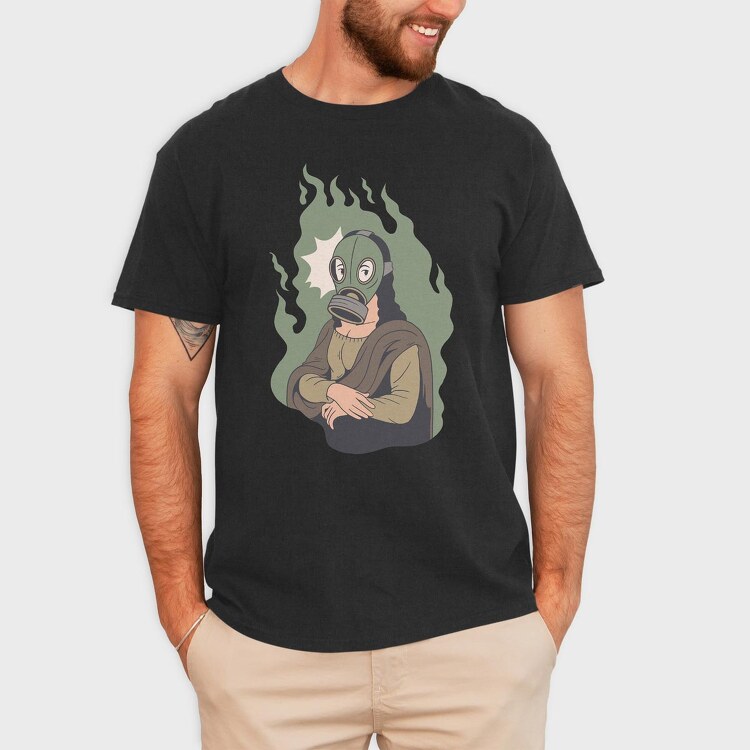 Mona Lisa Mask, Tricou Barbati (Unisex)