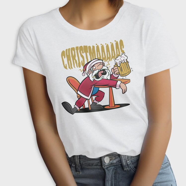 Christmas Santa Beer, Tricou Femei