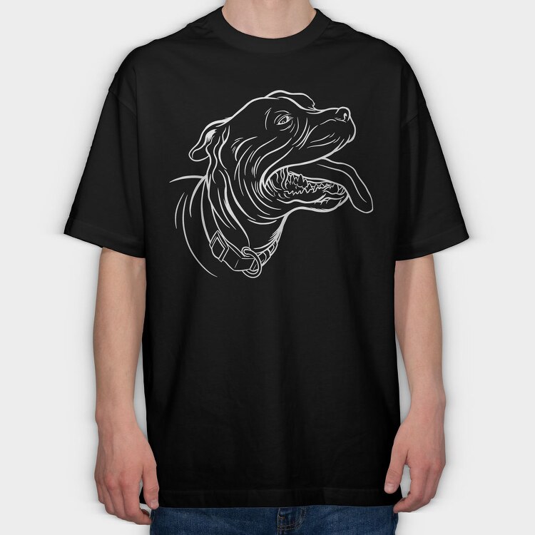Staffordshire Bull Terrier Dog, Tricou Oversize Barbati (Unisex)