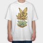 Steampunk Inspired Butterfly Lotus, Tricou Oversize Barbati (Unisex)