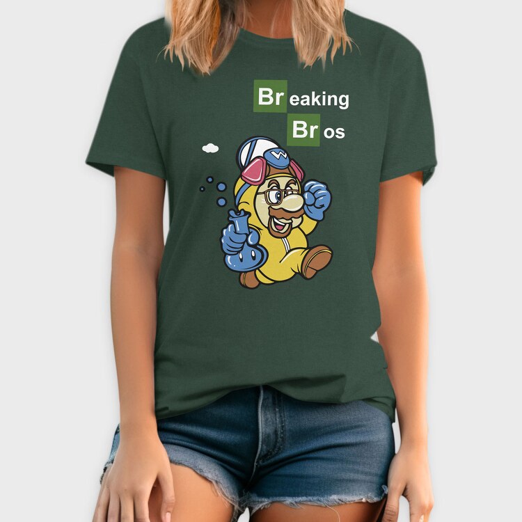 Breacking Bros Mario, Tricou Barbati (Unisex)