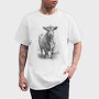 Cow Hand Drawn Style Braunvieh, Tricou Barbati (Unisex)