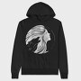 Howling Wolf Woman Moon, Hanorac Oversize Barbati (Unisex)