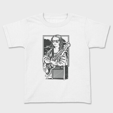 Mona Lisa Electric Guitar Rock, Tricou Copii