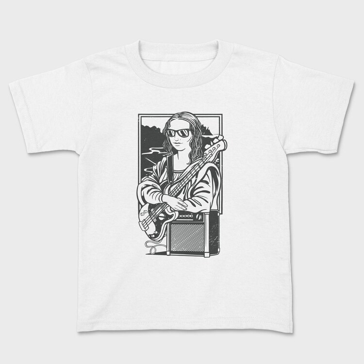 Mona Lisa Electric Guitar Rock, Tricou Copii