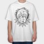 Sun And Moon Sleeping, Tricou Oversize Barbati (Unisex)