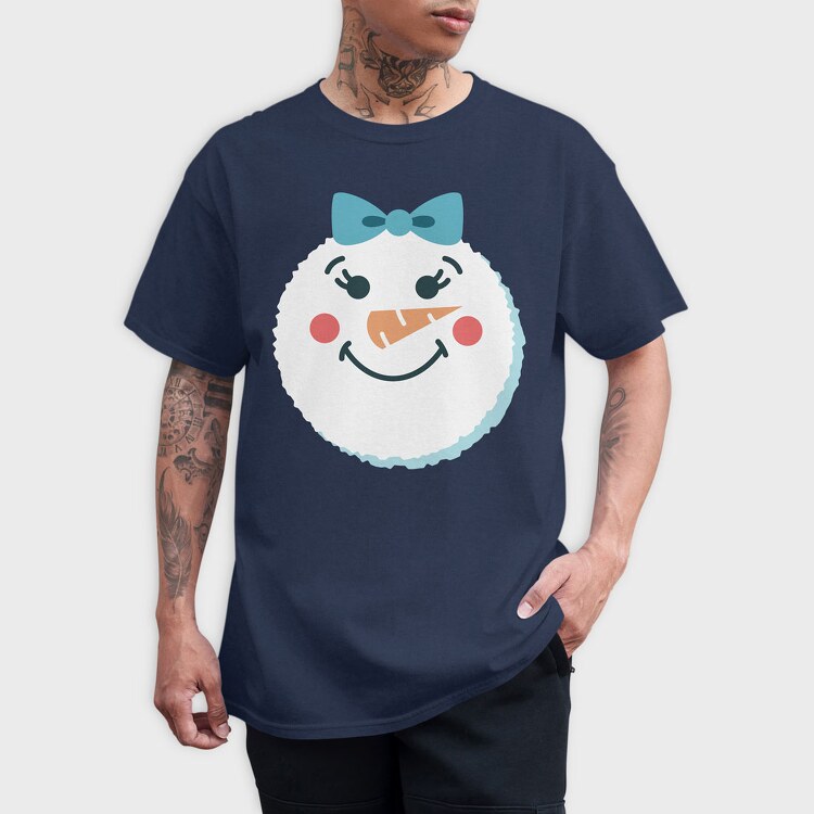 Christmas Snowman Faces 2, Tricou Barbati (Unisex)