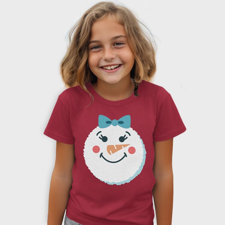 Christmas Snowman Faces 2, Tricou Copii