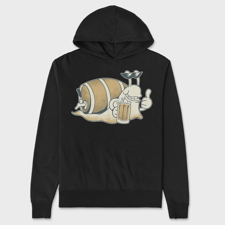 Snail Beer, Hanorac Oversize Barbati (Unisex)
