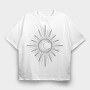 Sun Moon, Tricou Oversize Barbati (Unisex)