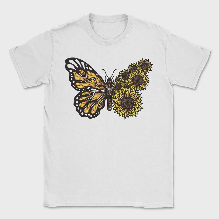 Sunflower Butterfly, Tricou Barbati (Unisex)