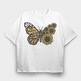 Sunflower Butterfly, Tricou Oversize Barbati (Unisex)