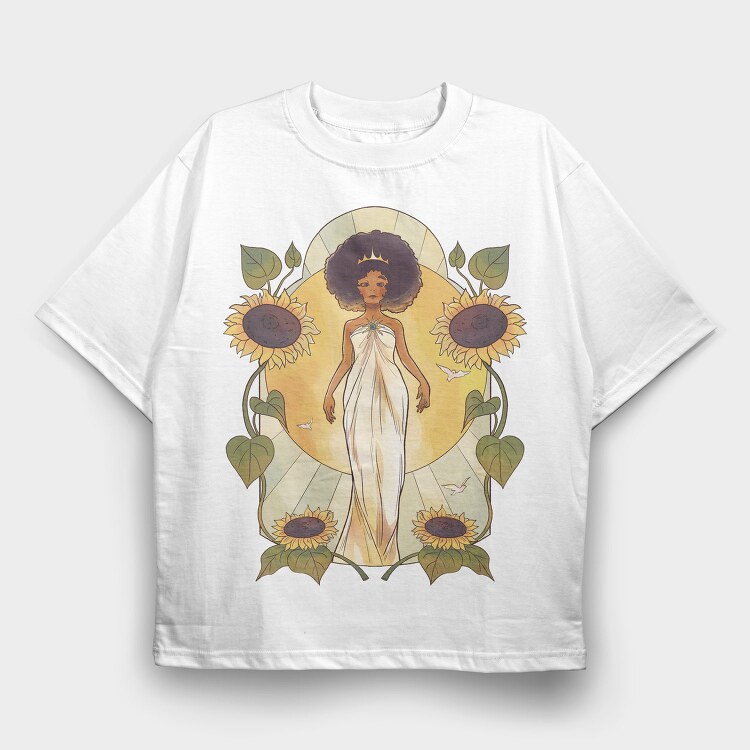 Sunflower Princess Fairy Tale, Tricou Oversize Barbati (Unisex)