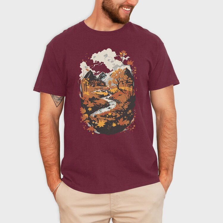 Landscape Autumn, Tricou Barbati (Unisex)