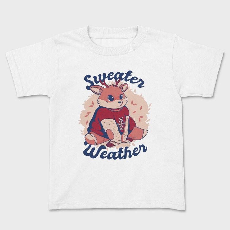 Sweater Weather Deer Mug, Tricou Copii