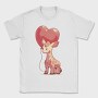 Giraffe With Heart Balloon Baby Hearth, Tricou Barbati (Unisex)