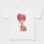 Giraffe With Heart Balloon Baby Hearth, Tricou Copii