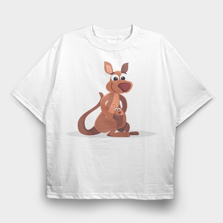 Kangaroo Hug, Tricou Oversize Barbati (Unisex)
