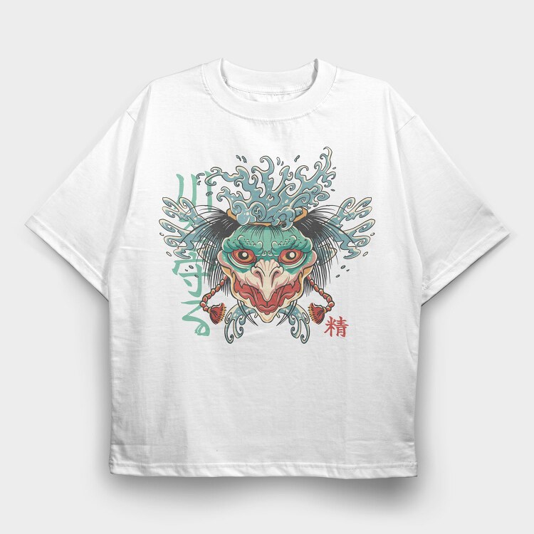 Kappa Folklore Traditional Japanese, Tricou Oversize Barbati (Unisex)