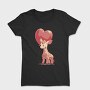 Giraffe With Heart Balloon Baby Hearth, Tricou Femei