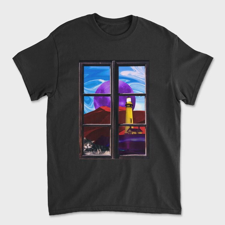 Landscape Window, Tricou Barbati (Unisex)