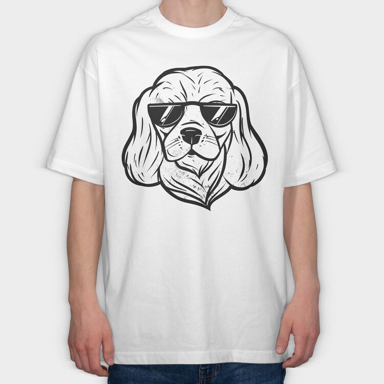 Sunglasses Cool Dog, Tricou Oversize Barbati (Unisex)