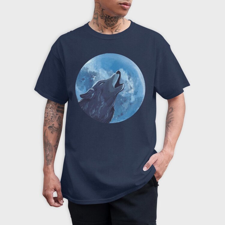 Moon Wolf, Tricou Barbati (Unisex)