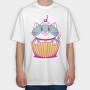 Sweet Cupcake Cat Muffin, Tricou Oversize Barbati (Unisex)