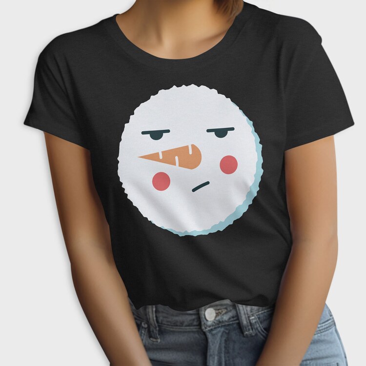 Christmas Snowman Faces 9, Tricou Femei