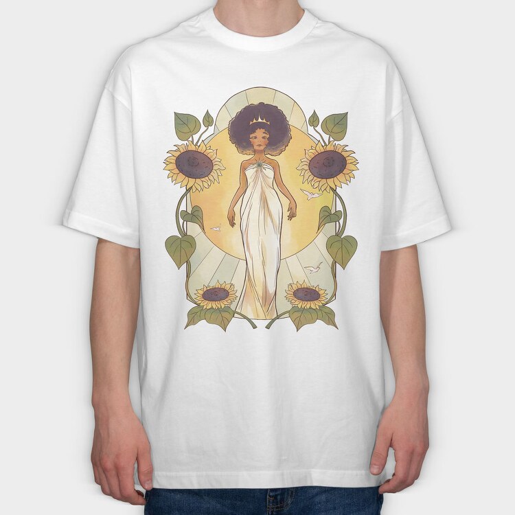 Sunflower Princess Fairy Tale, Tricou Oversize Barbati (Unisex)