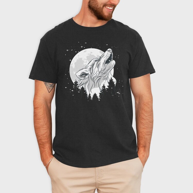 Wolf Moon, Tricou Barbati (Unisex)