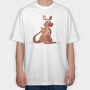 Kangaroo Hug, Tricou Oversize Barbati (Unisex)