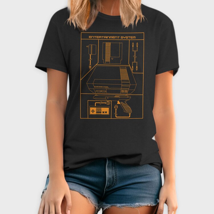 Retro Gaming Entertainment System, Tricou Barbati (Unisex)