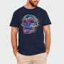 Skull Effect Colorful, Tricou Barbati (Unisex)