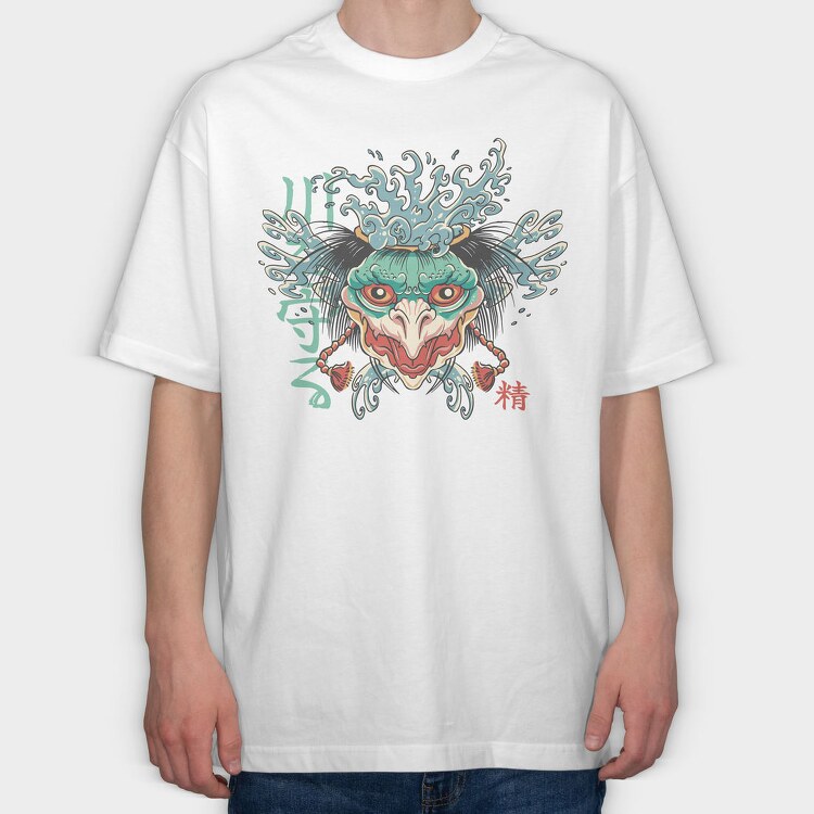 Kappa Folklore Traditional Japanese, Tricou Oversize Barbati (Unisex)