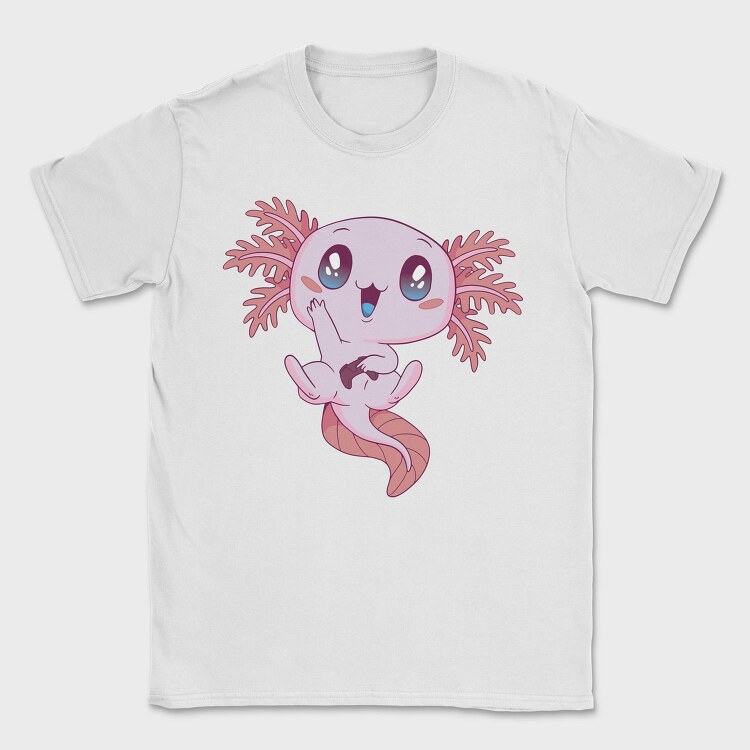 Kawaii Gaming Axolotl Gamer, Tricou Barbati (Unisex)