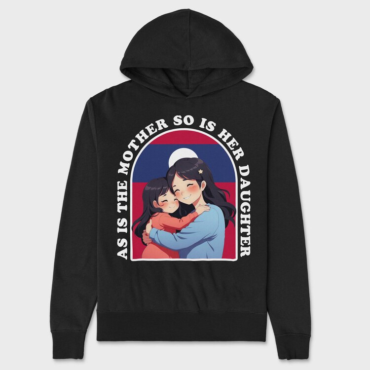 Kawaii Mother And Daughter Laos, Hanorac Oversize Barbati (Unisex)
