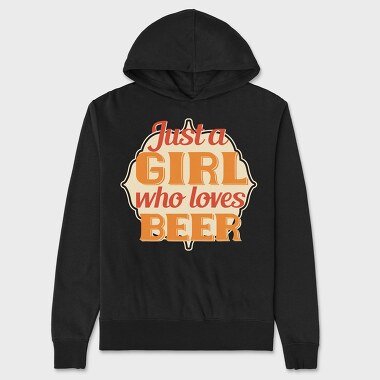 Just A Girl Who Loves Beer, Hanorac Oversize Barbati (Unisex)